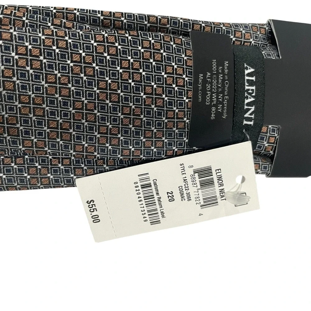 Mens Dress Socks Tie Wallet Gift Set Alfani Genuine‎ Leather Business Formal